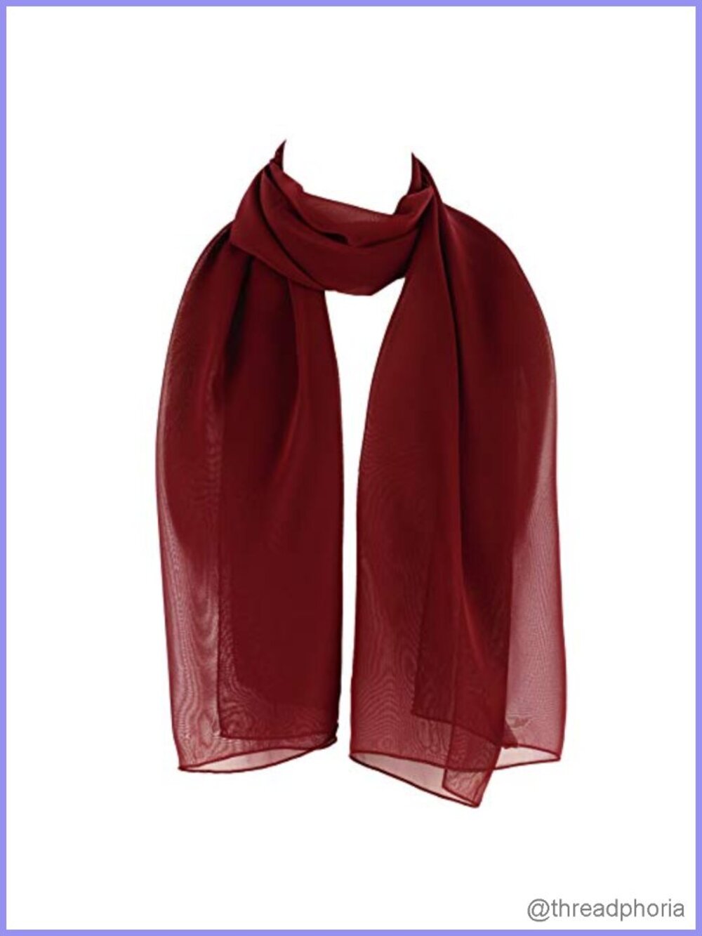 Chiffon Scarf Sheer Wrap for Women, Lightweight Fashion Scarf